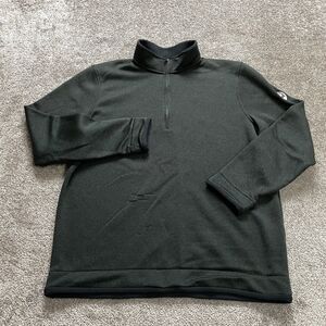 Under Armour Golf Loose Active Jacket Mens XL Gray 1/4 Zip Athletic Logo Sport